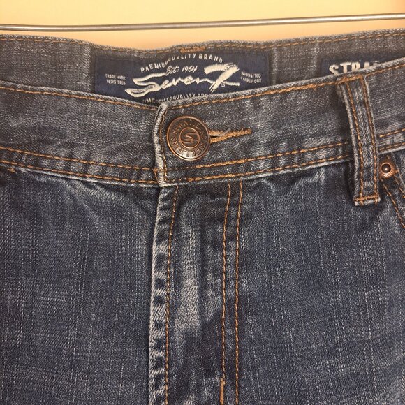 SEVEN7  Men's Straight Fit Medium Wash Denim Jeans Size 36x32 - Picture 6 of 14